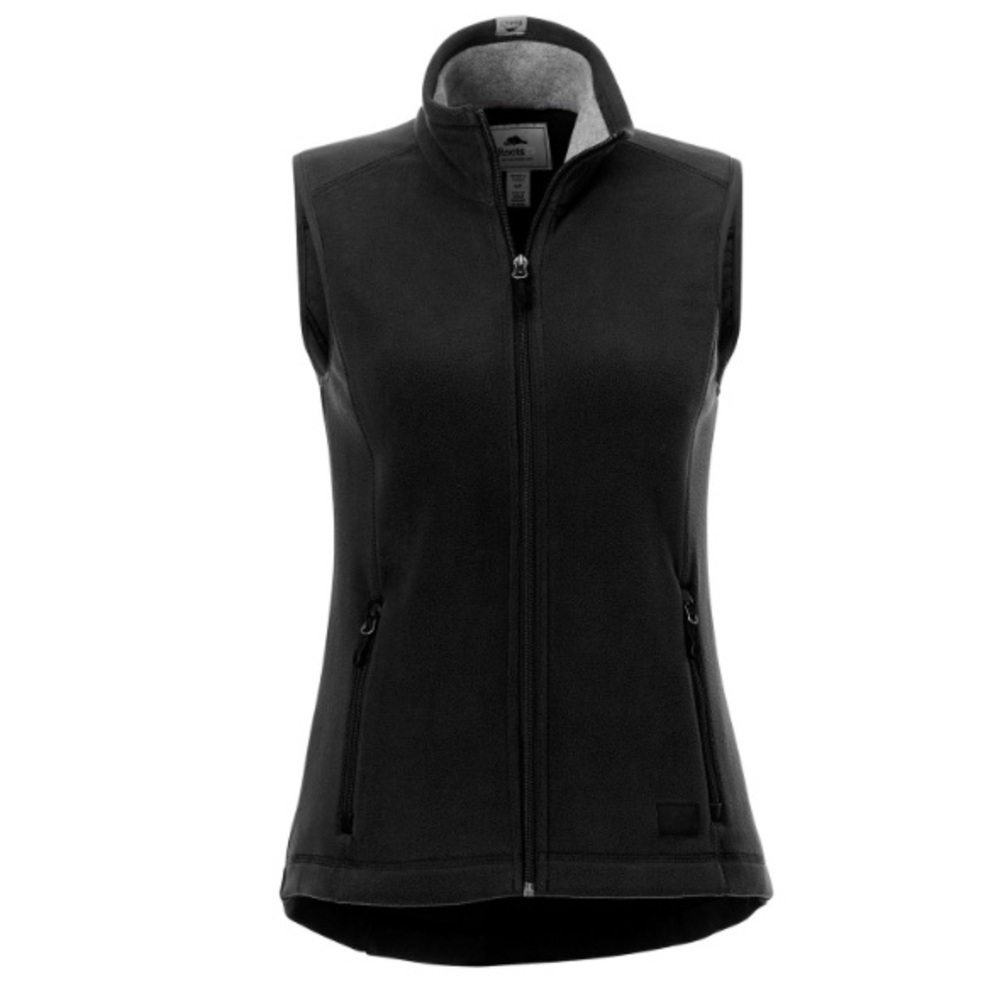 WOMEN'S WILLOWBEACH ROOTS73 black micro fleece VEST size medium NWT‎